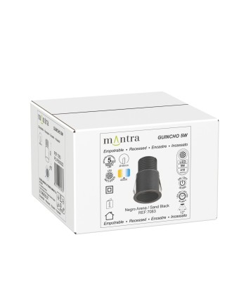 GUINCHO * MINI EMPOTRABLE LED 5W 2700K NEGRO